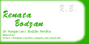 renata bodzan business card